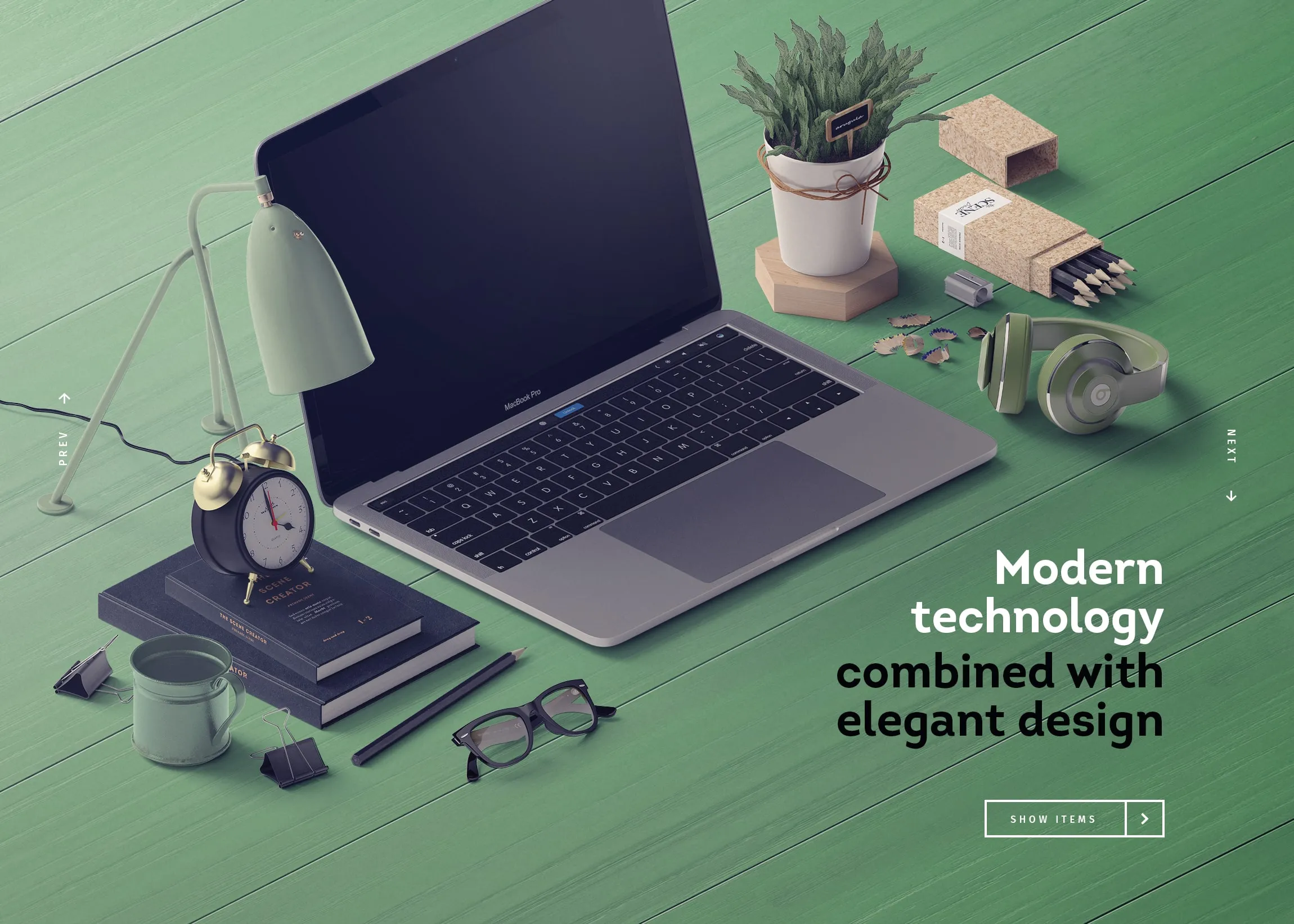 Birçok öğeli masada cihaz mockup izometrik |