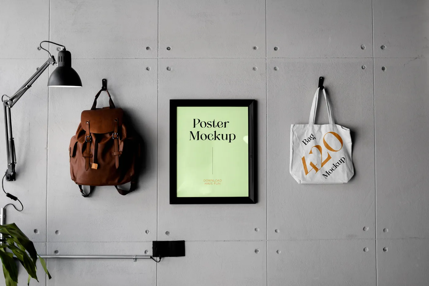Bag Mockup ile Poster - Mr.Mockup