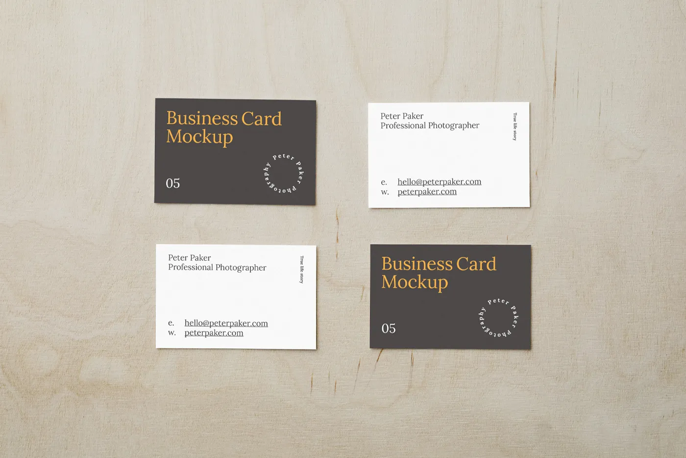 Dağınık Kartvizit Mockup - Mr.Mockup | 