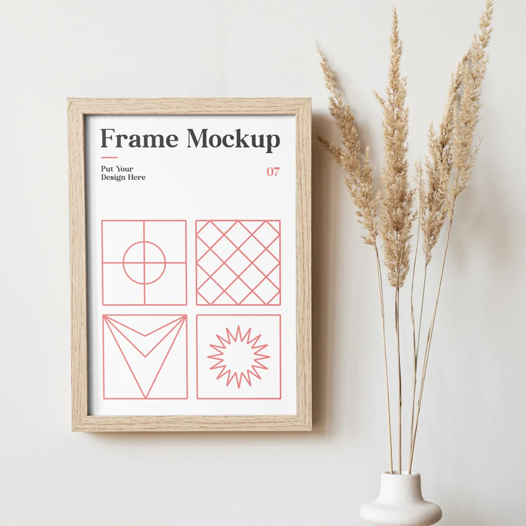 Duvarda Çerçeve Mockup - Mr.Mockup | 
