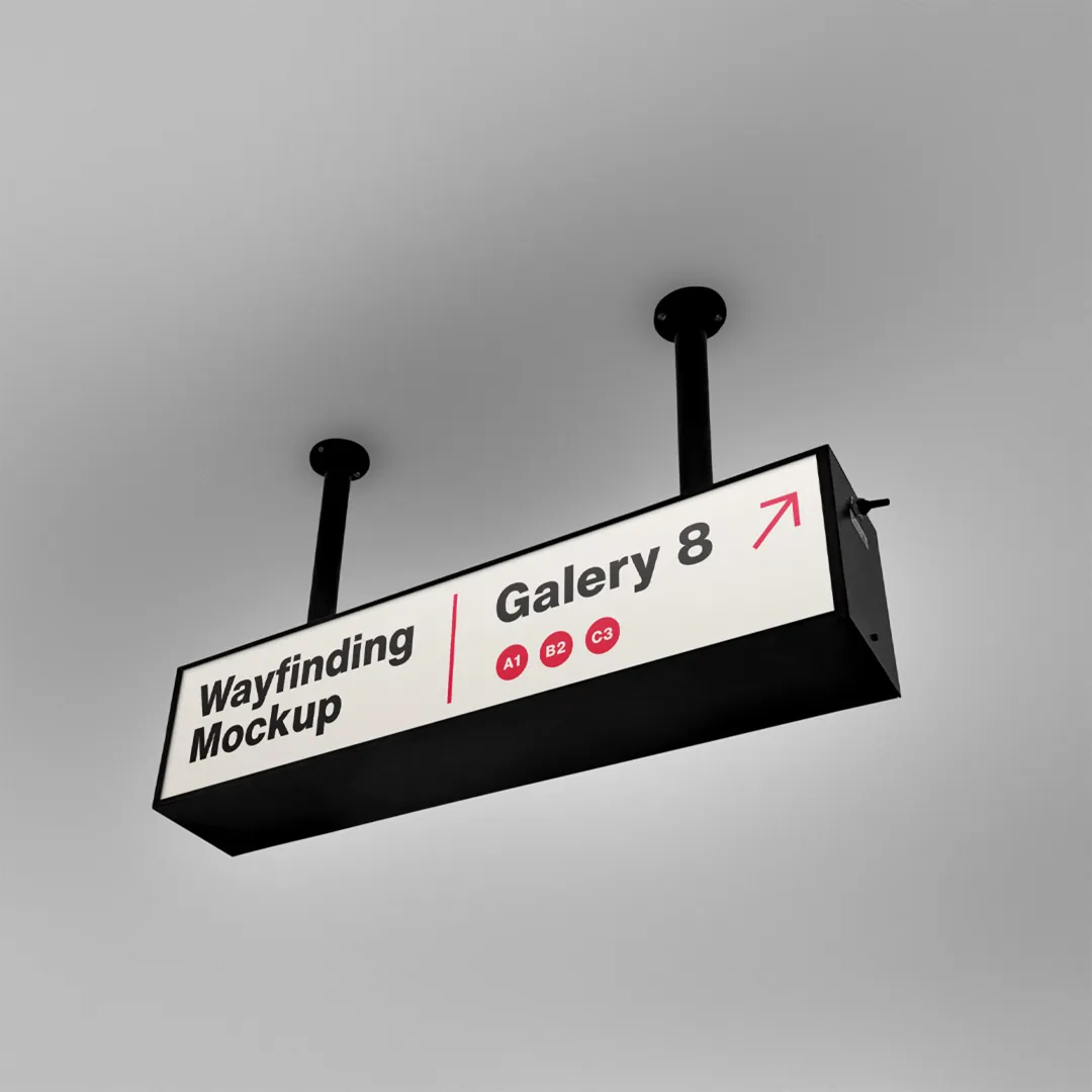 WayFinding Dikdörtgen Mockup - Mr.Mockup | 