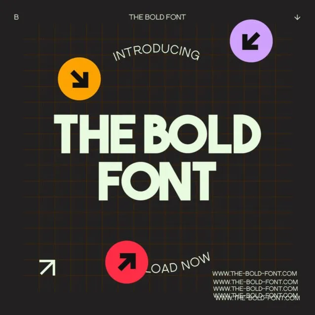 The Bold Font - Ücretsiz yazı tipini indirin