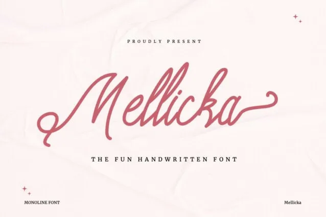 Mellicka Font - Ücretsiz yazı tipini indirin