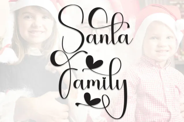 Santa Family Script Font - Ücretsiz yazı tipini indirin