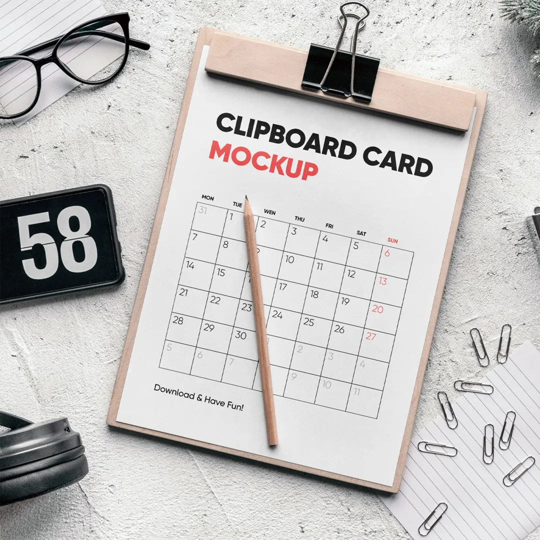 Pano Kartı Mockup - Mr.Mockup | 