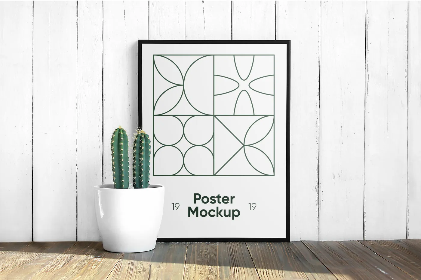 Kaktüs Mockup ile Poster - Mr.Mockup | 