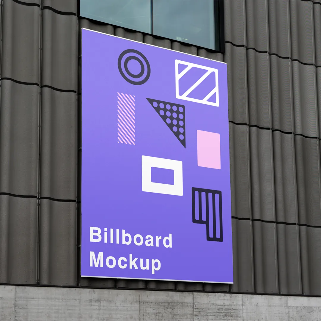Duvar Mockup'ta Billboard - Mr.Mockup | 