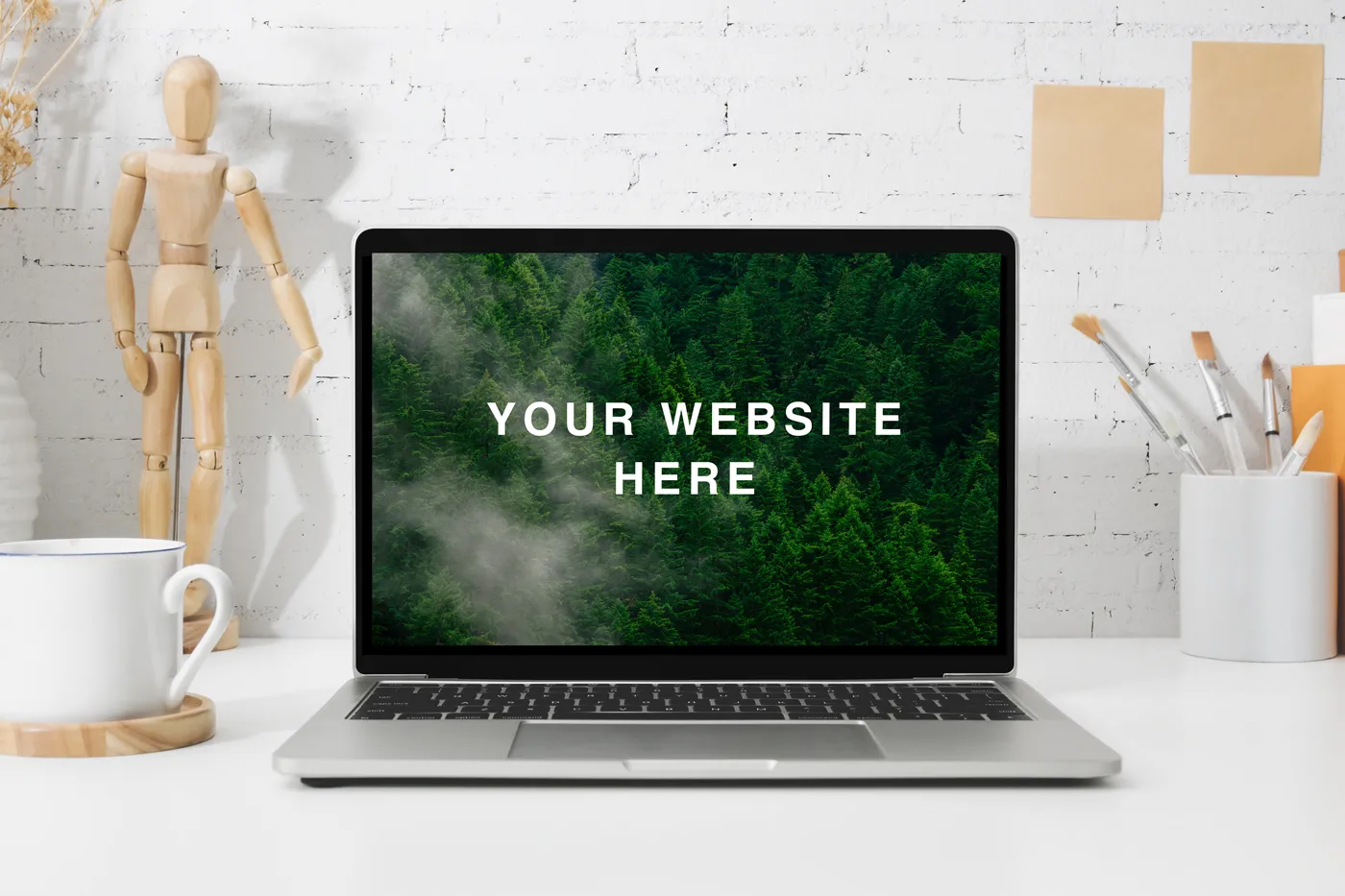 Retina MacBook Çalışma Alanı Mockup - Mr.Mockup
