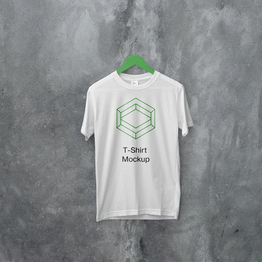 Beyaz Asma T-Shirt Mockup-Mr.Mockup | 