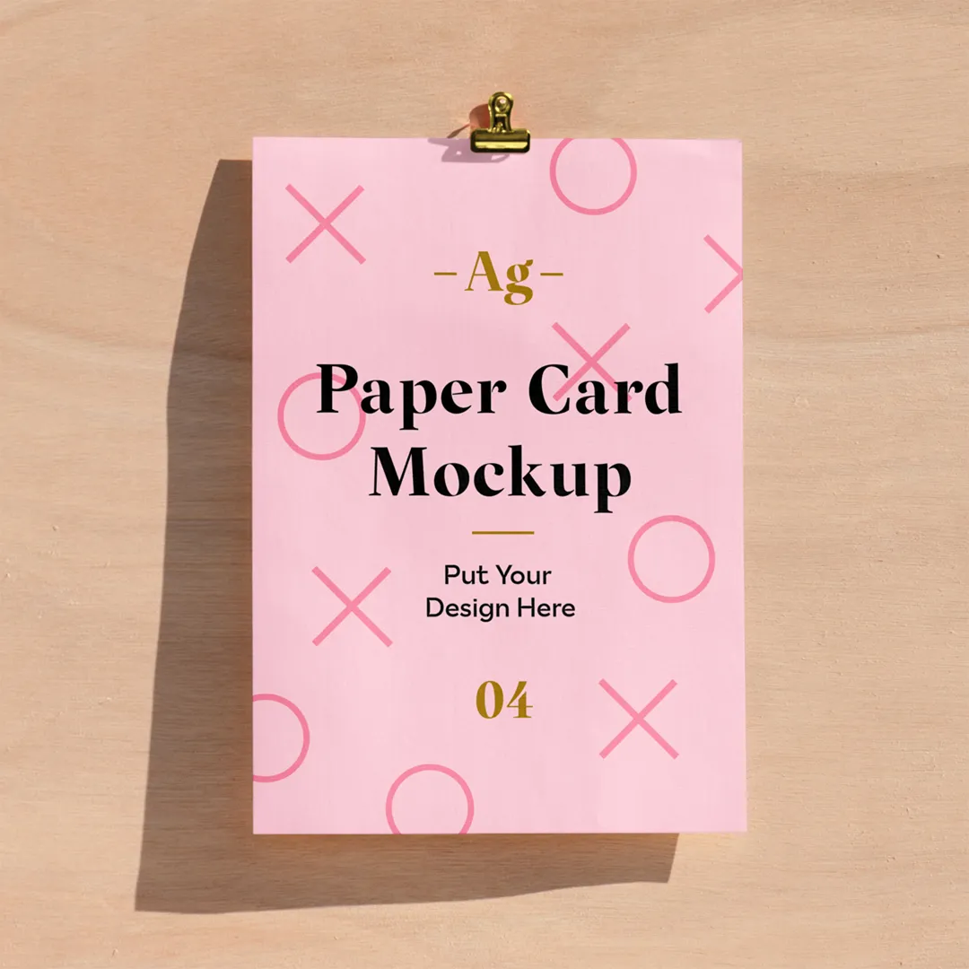 Kağıt Kartı PSD Mockup - Mr.Mockup | 