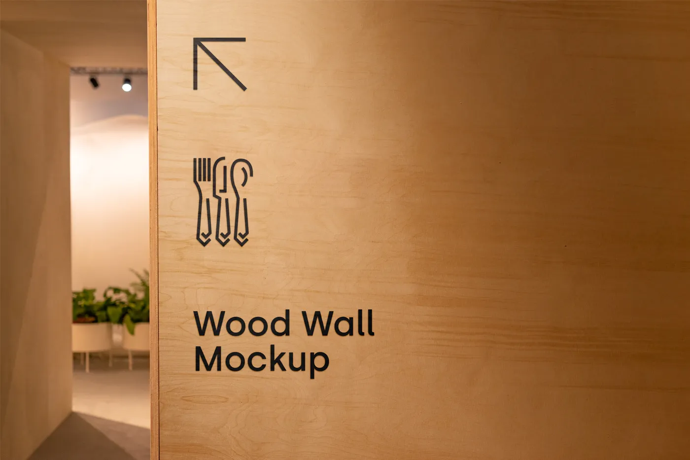 Ahşap Duvar Mockup - Mr.Mockup | 