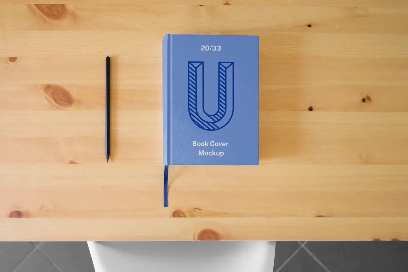 Sert Kitap Kapağı Mockup - Mr.Mockup | 
