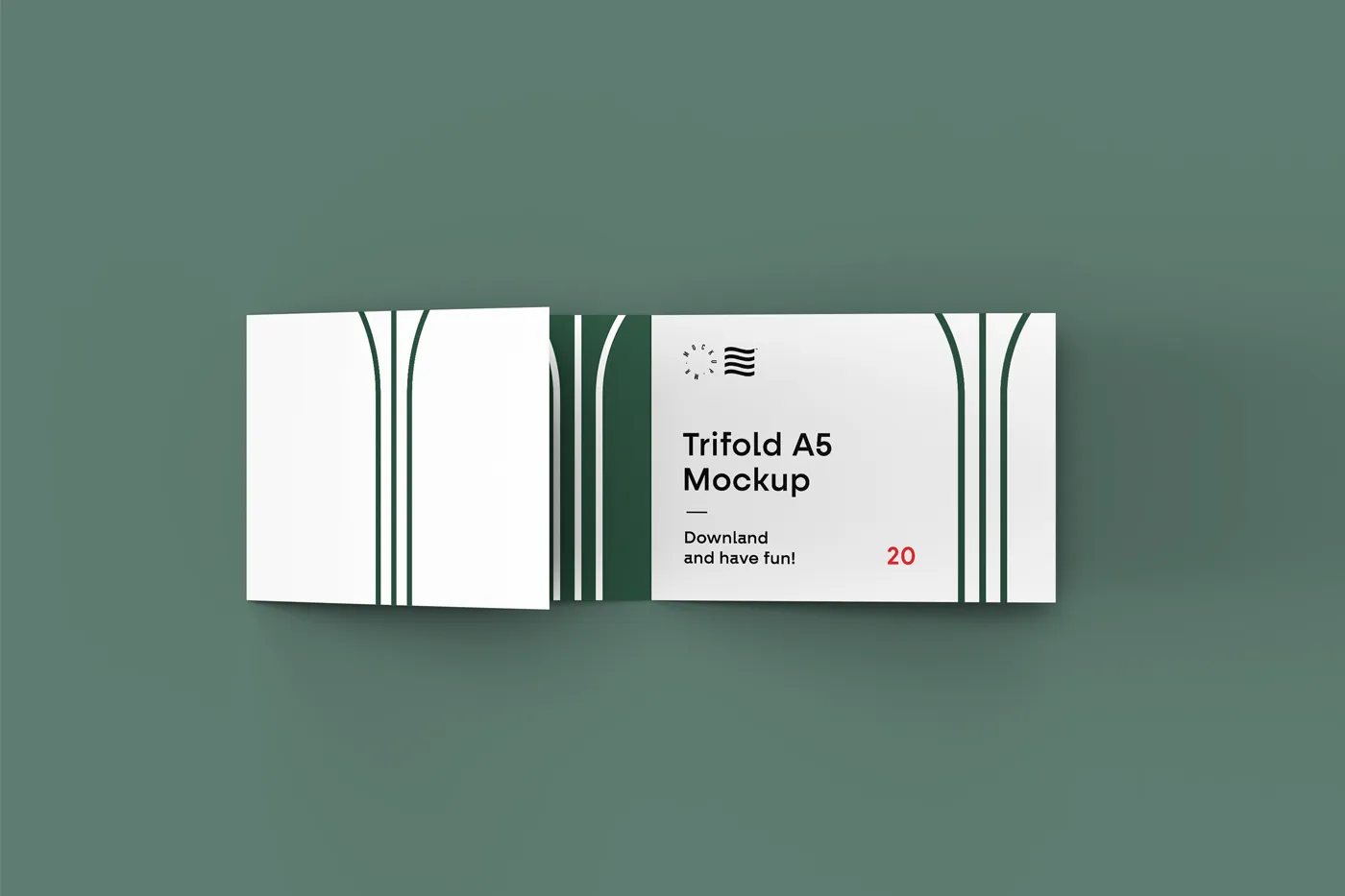 Trifold Peyzaj Broşür Mockup | 