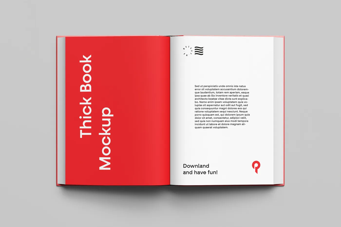 Üst Görünüm Kitabı Mockup - Mr.Mockup | 