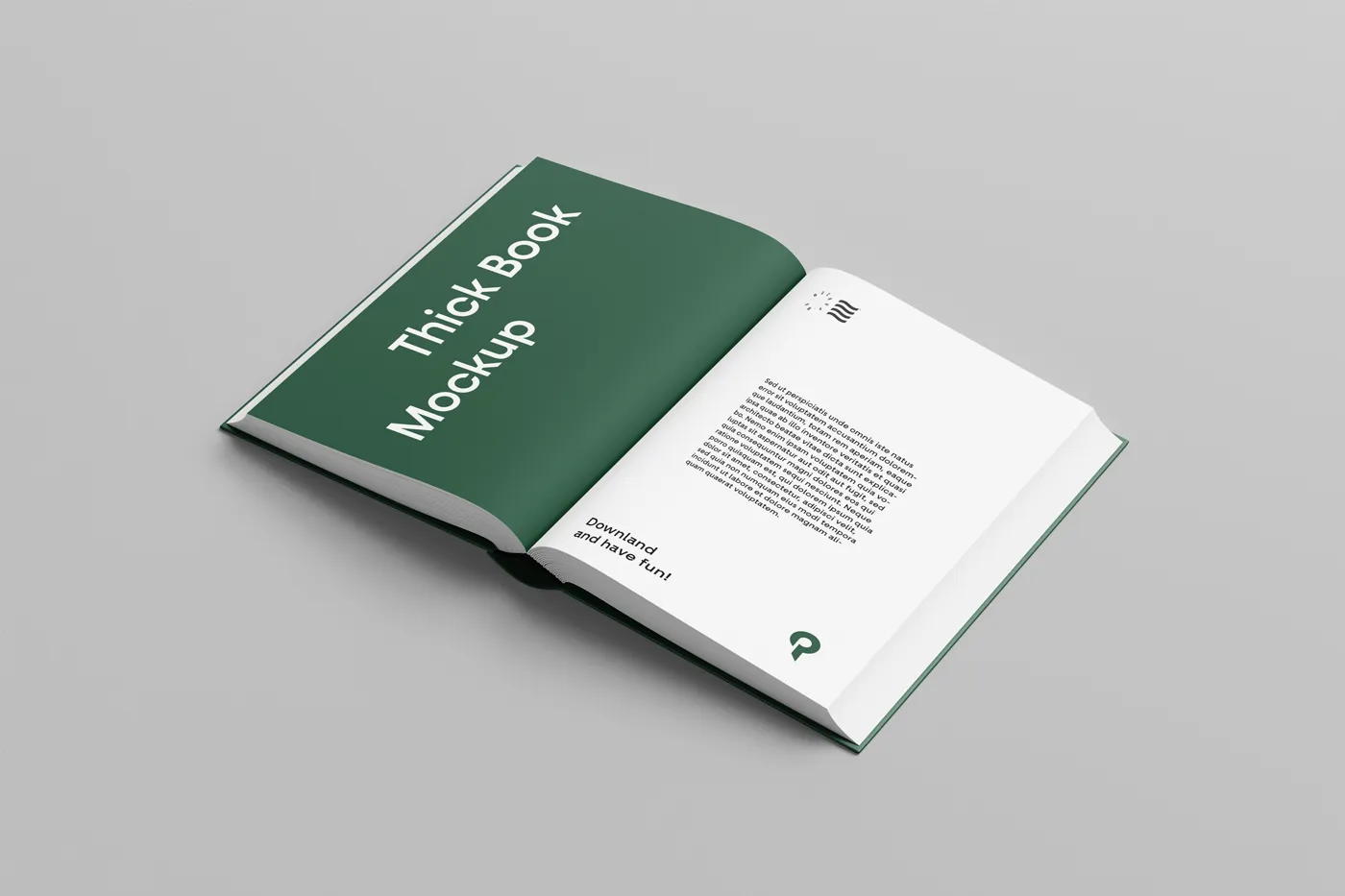 Sert Kapak Açık Kitap Mockup - Mr.Mockup | 