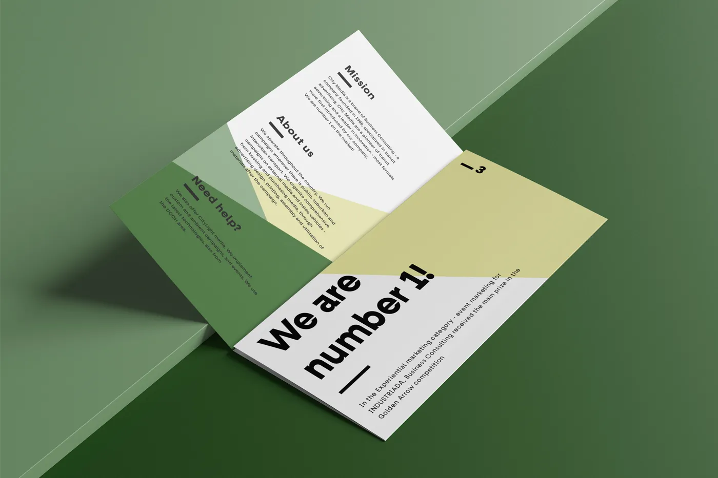 Açık Trifold Broşür Mockup - Mr.Mockup | 
