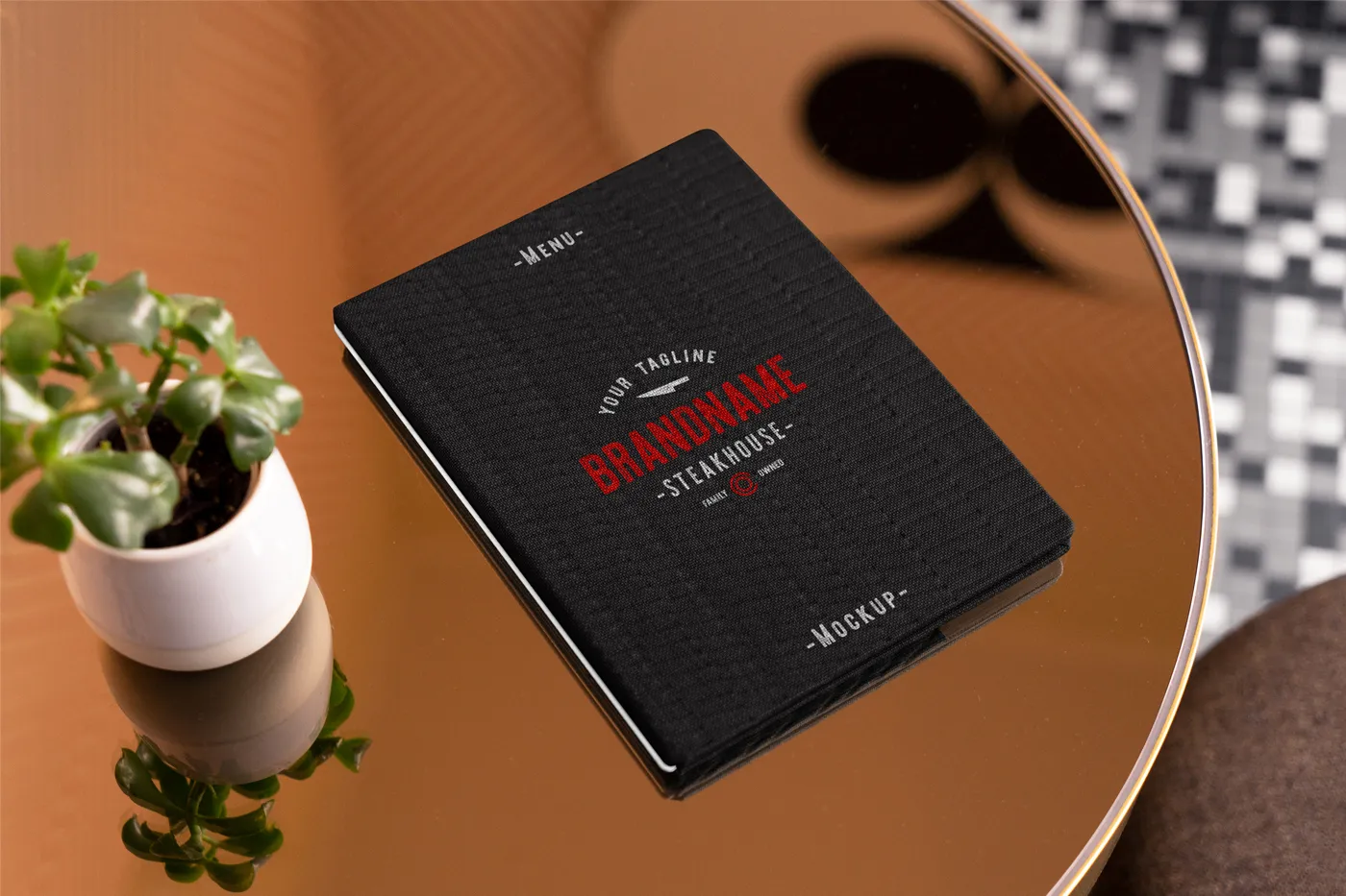 Restoran Menüsü PSD Mockup - Mr.Mockup | 