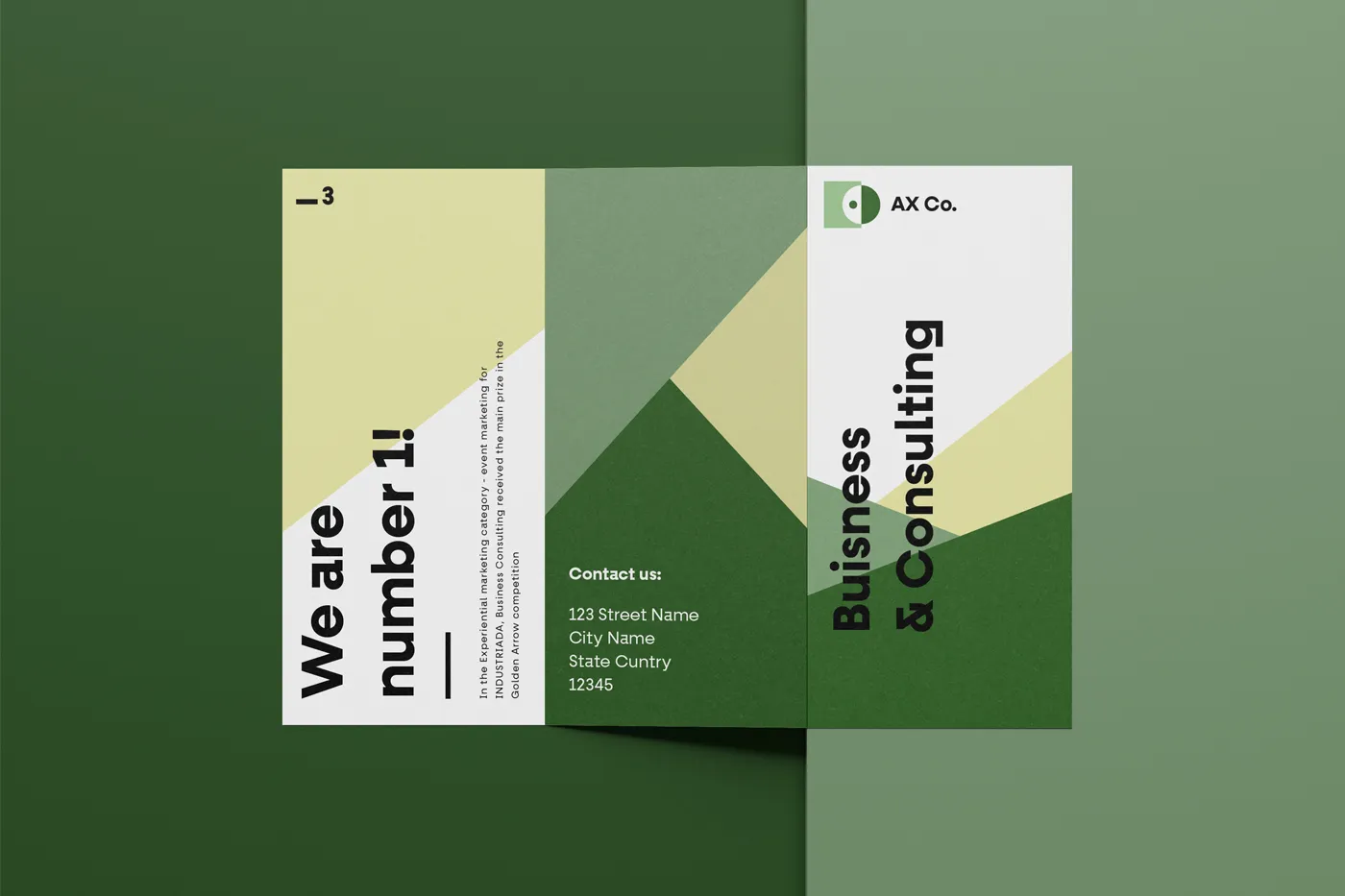 Ön Trifold Broşür Mockup - Mr.Mockup | 
