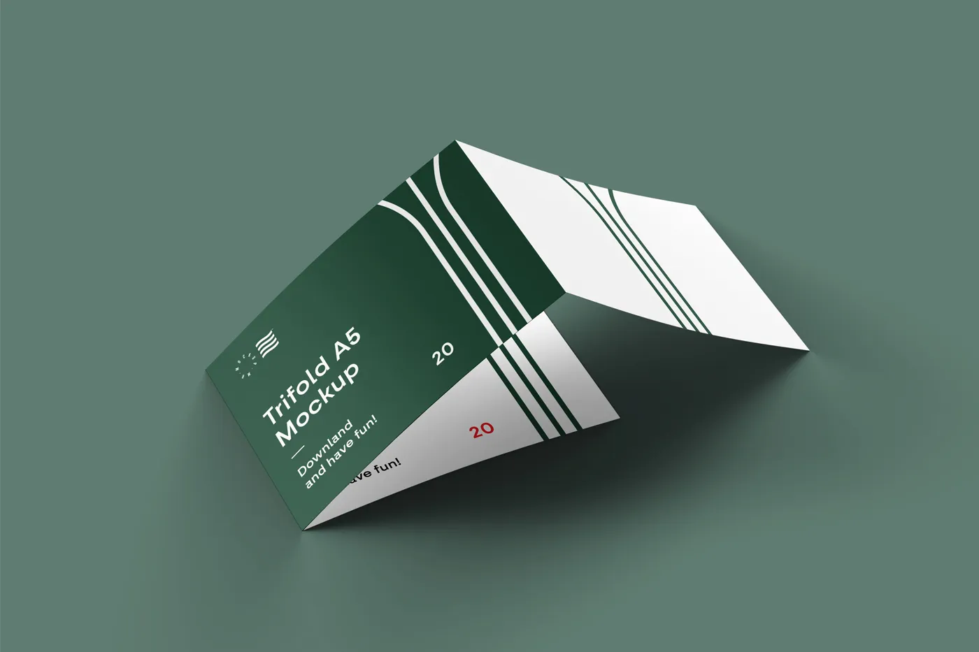 3 kat peyzaj broşürü Mockup | 