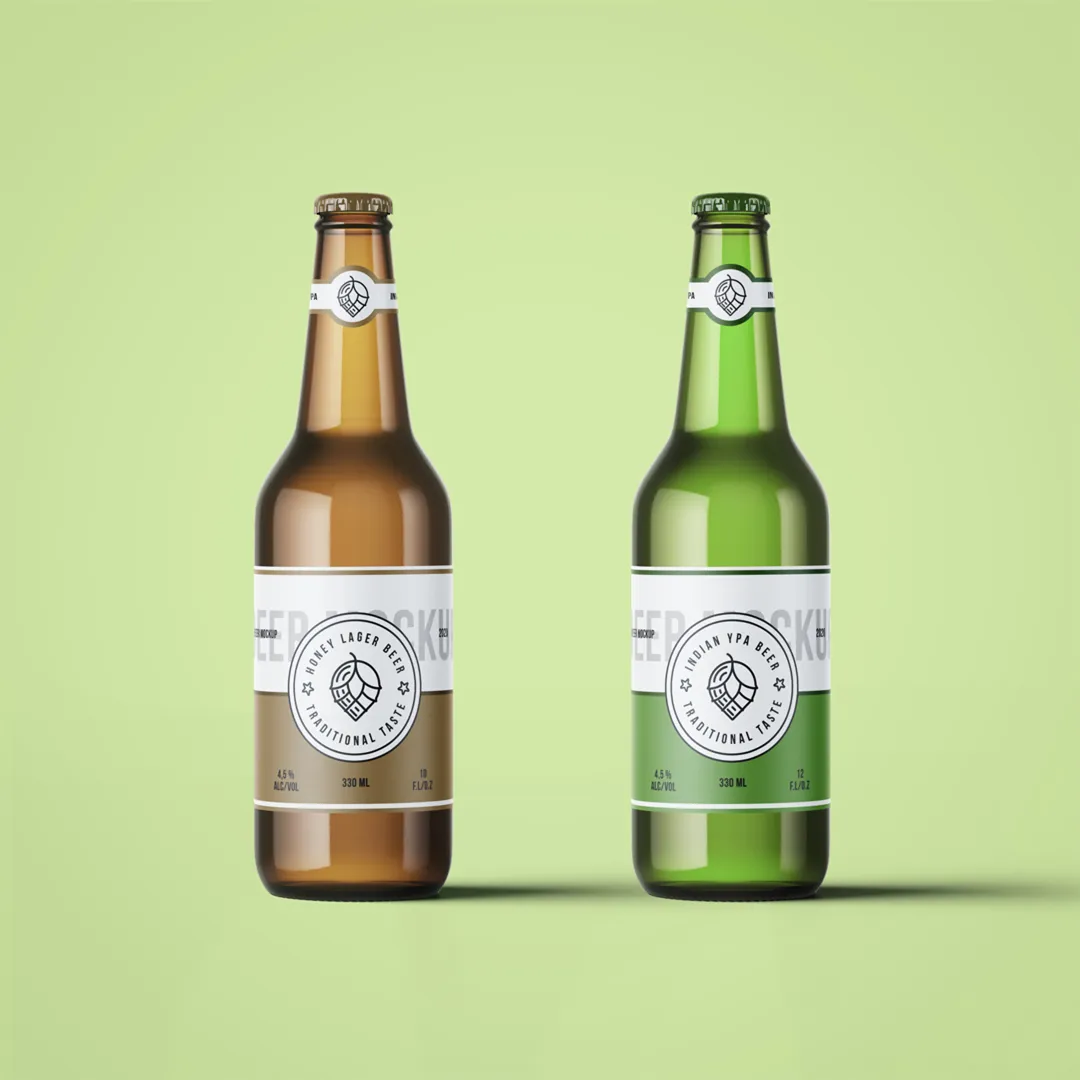 Bira şişeleri Mockup - Mr.Mockup | 