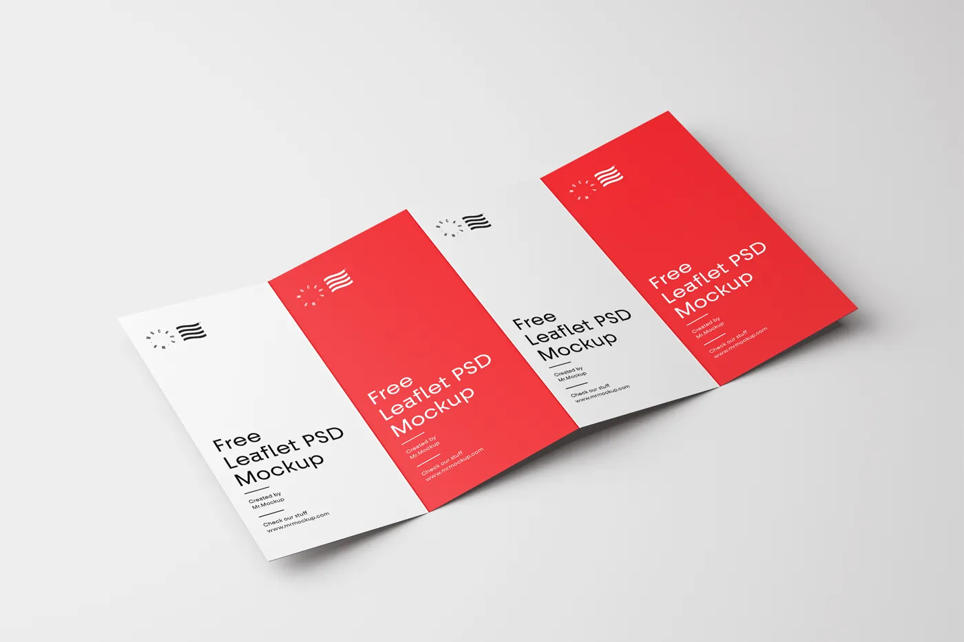 Dört kat broşür Mockup - Mr.Mockup | 