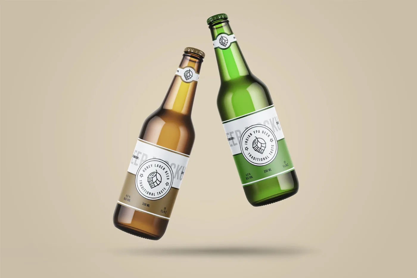Bira şişesi Mockup - Mr.Mockup | 
