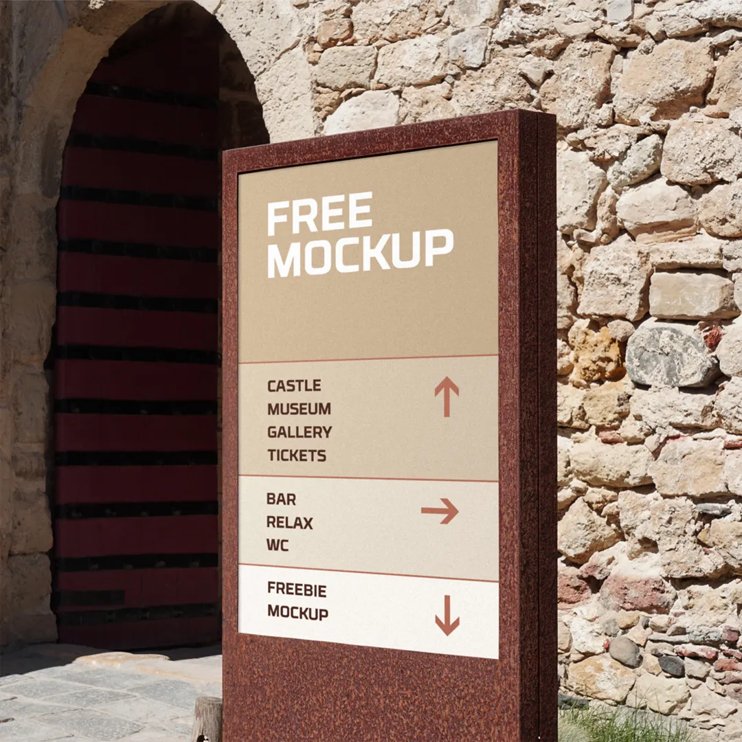 Yol bulma işareti Mockup - Mr.Mockup | 