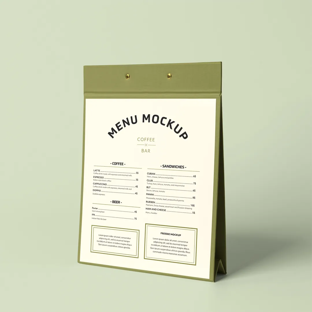 Menü Stand PSD Mockup - Mr.Mockup | 