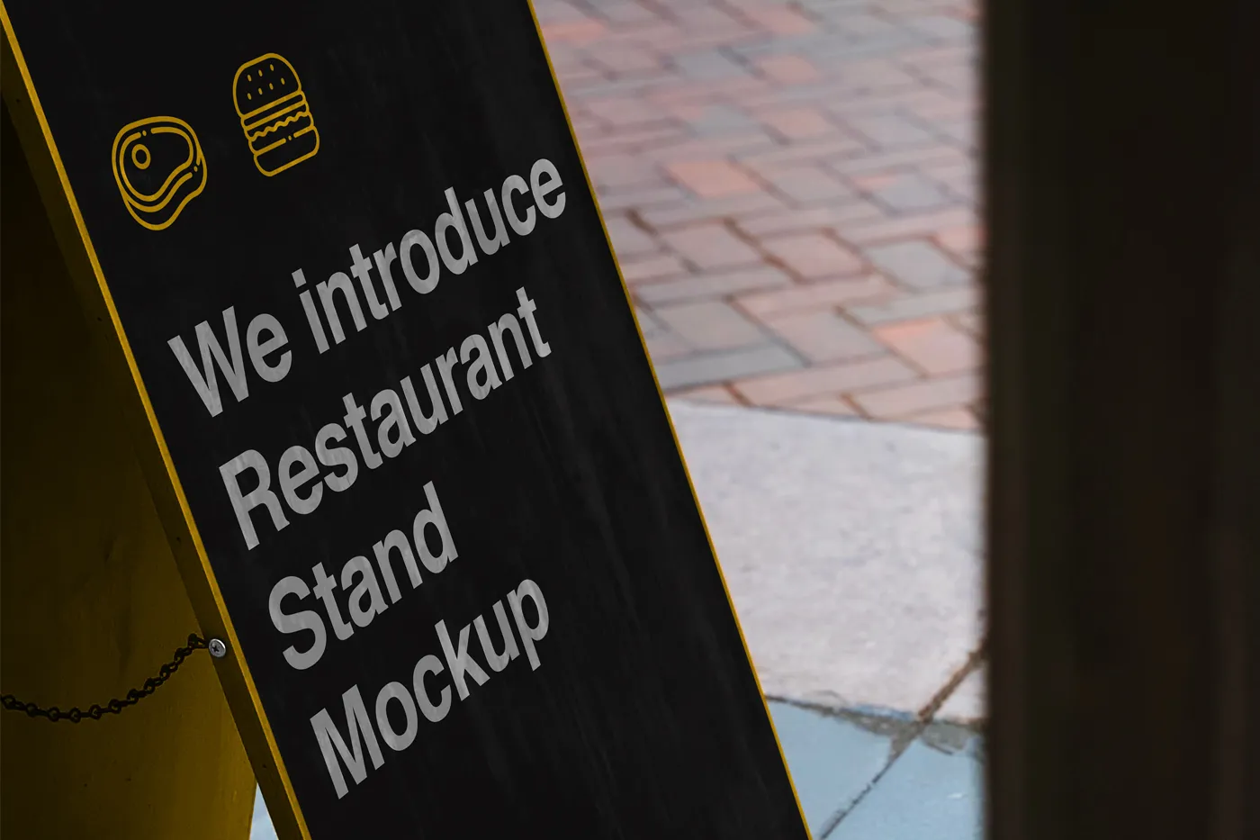 Restoran Standı PSD Mockup - Mr.Mockup | 