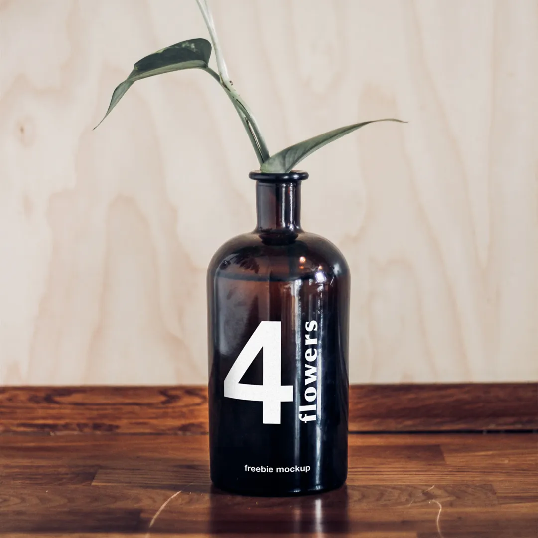 Vazo Şişesi Mockup - Mr.Mockup | 