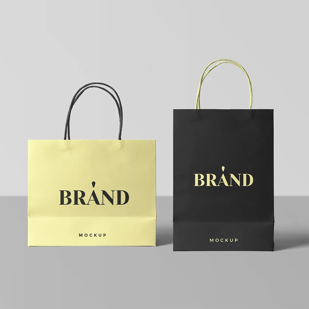 Kağıt Alışveriş Çantaları Mockup - Mr.Mockup | 