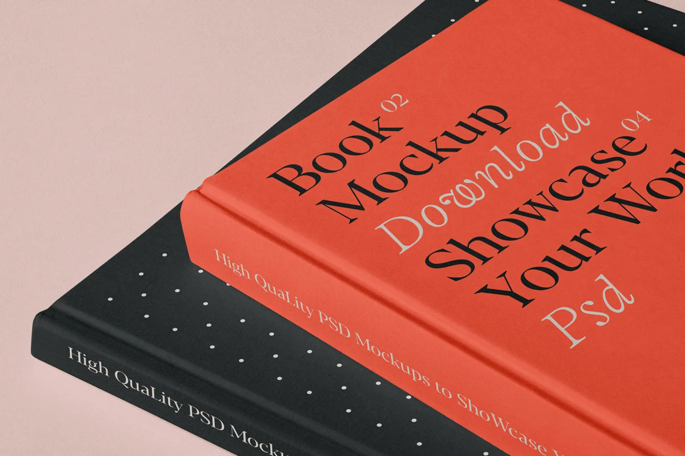 Ücretsiz iki ciltli kitap Mockup - Mr.Mockup