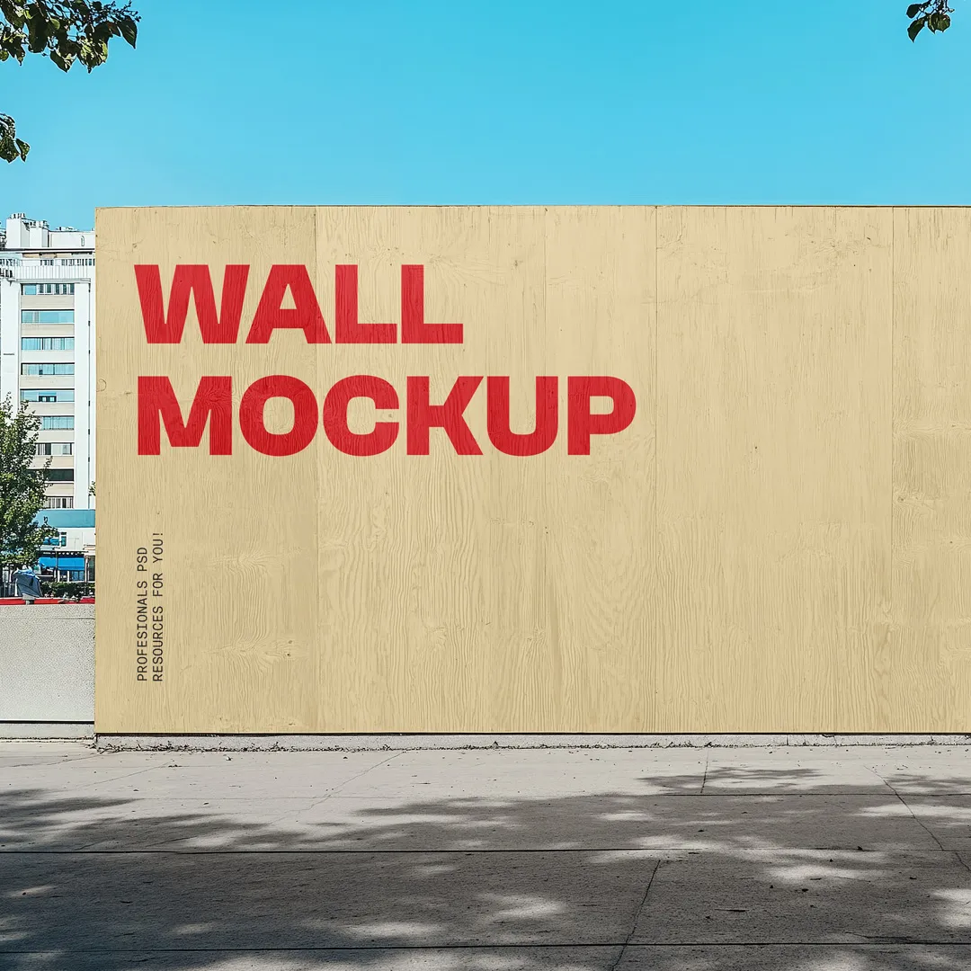 Ücretsiz Ahşap Duvar Mockup - Mr.Mockup