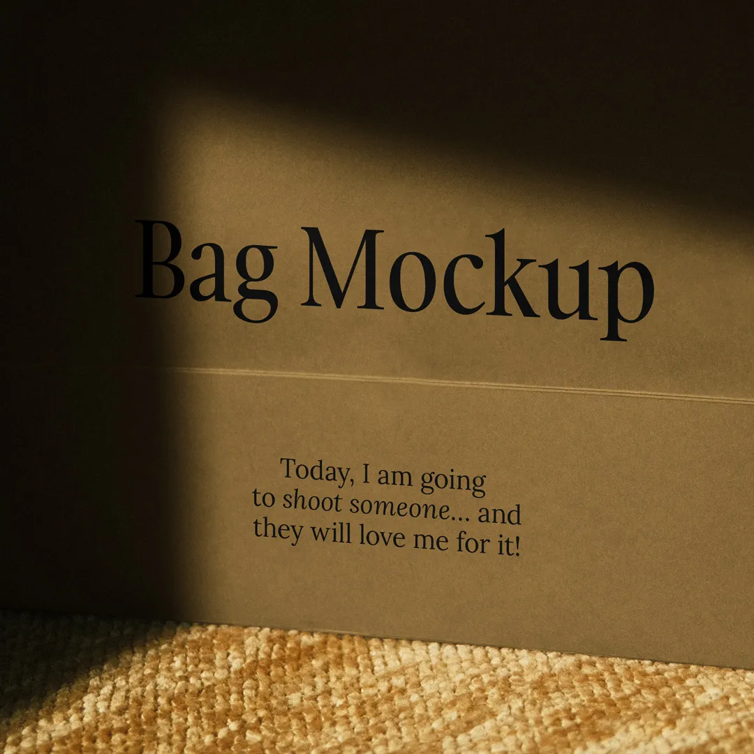 Ücretsiz zanaat kağıt torba Mockup - Mr.Mockup