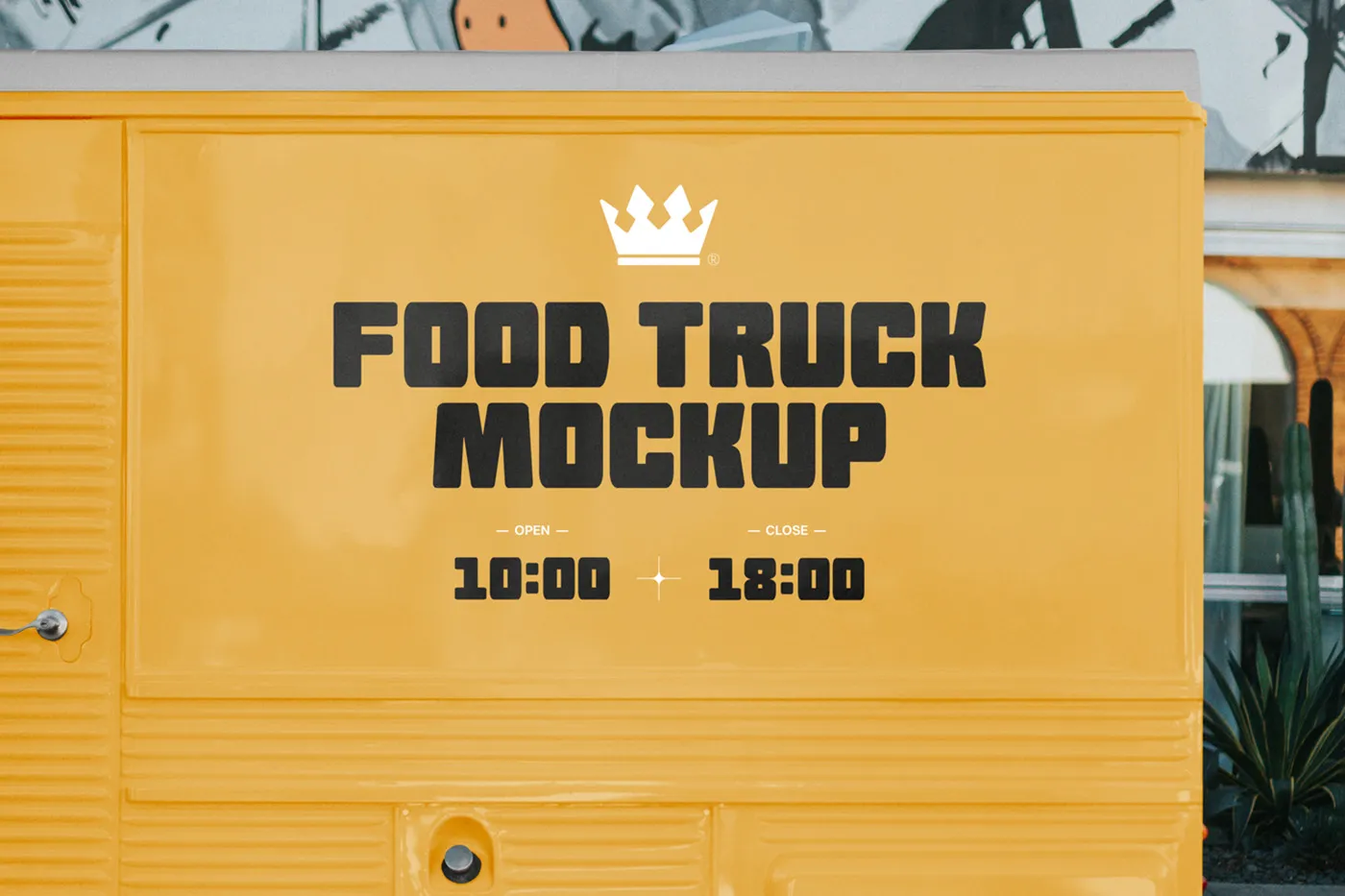 Ücretsiz gıda kamyonu Mockup - Mr.Mockup
