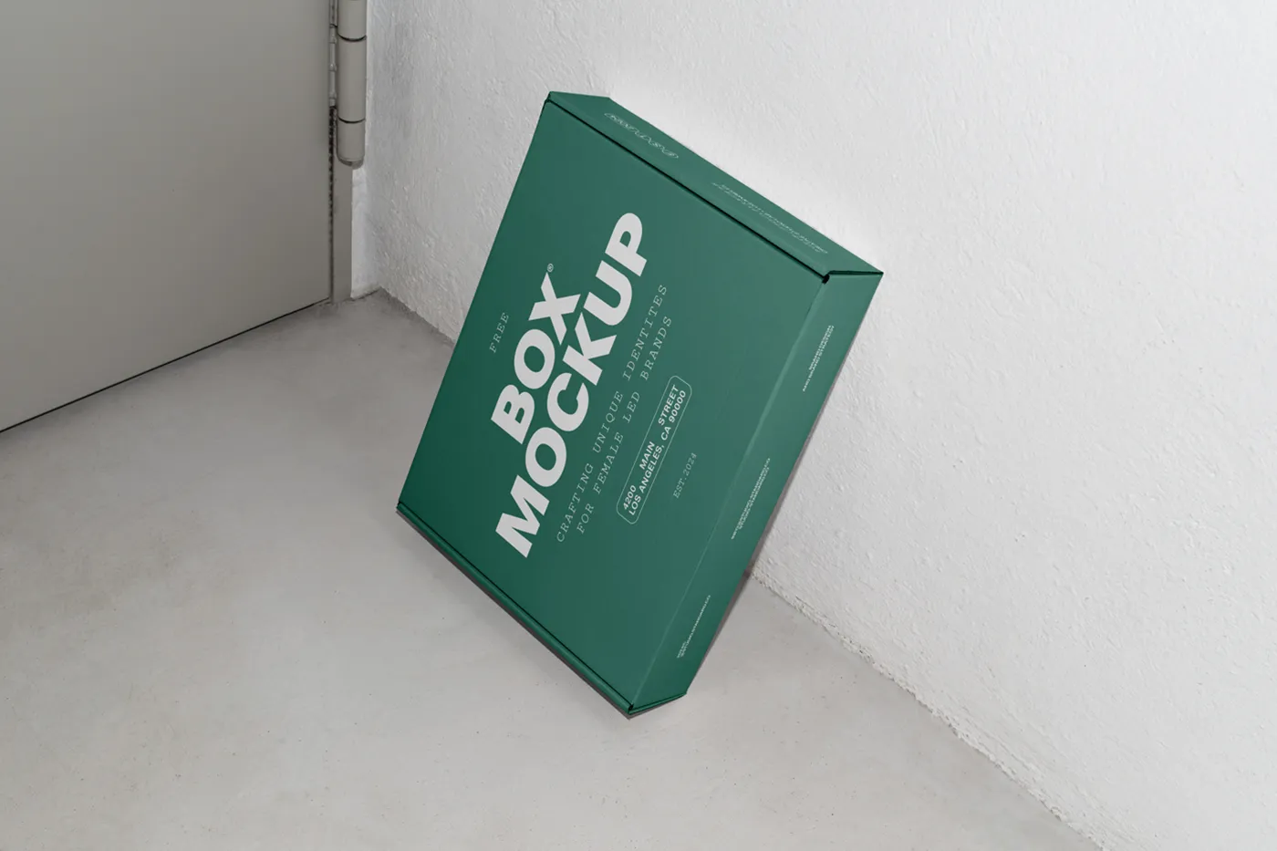 Ücretsiz Beyaz Karton Kutusu Mockup - Mr.Mockup