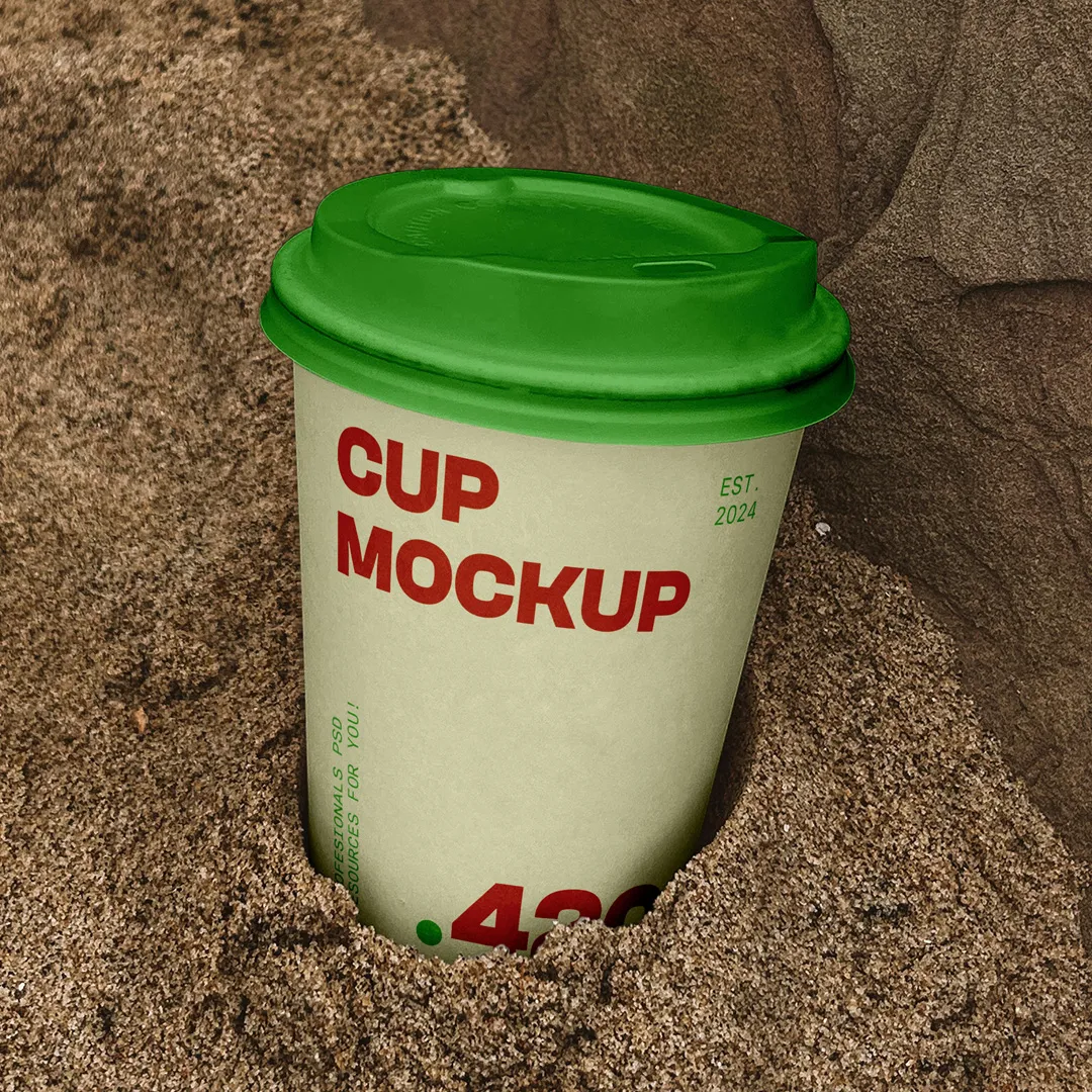Ücretsiz Kağıt Kahve Kupası Mockup - Mr.Mockup