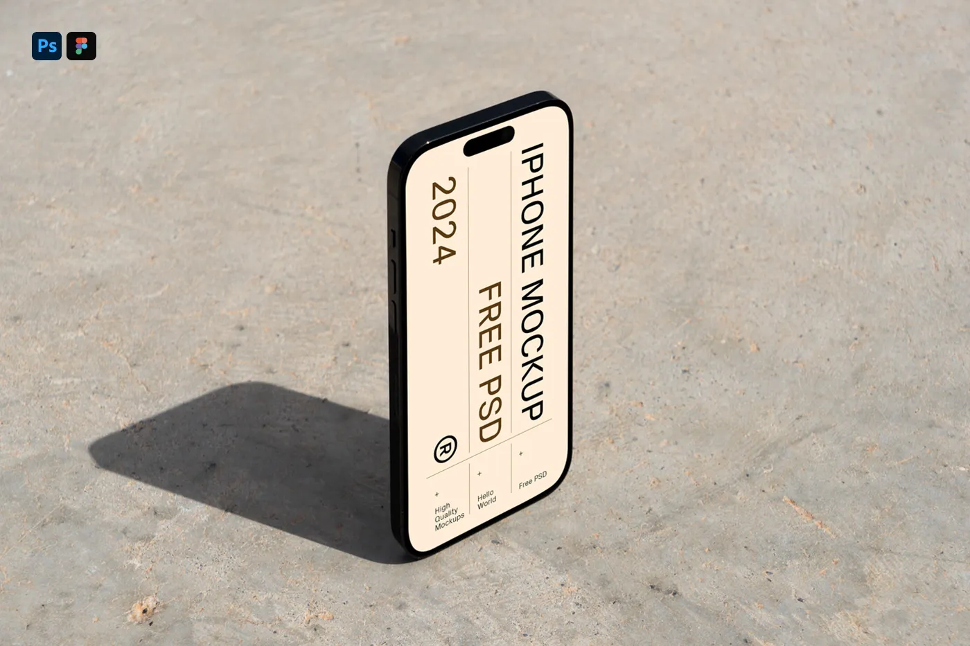 Serbest duran iPhone Pro Mockup - Mr.Mockup