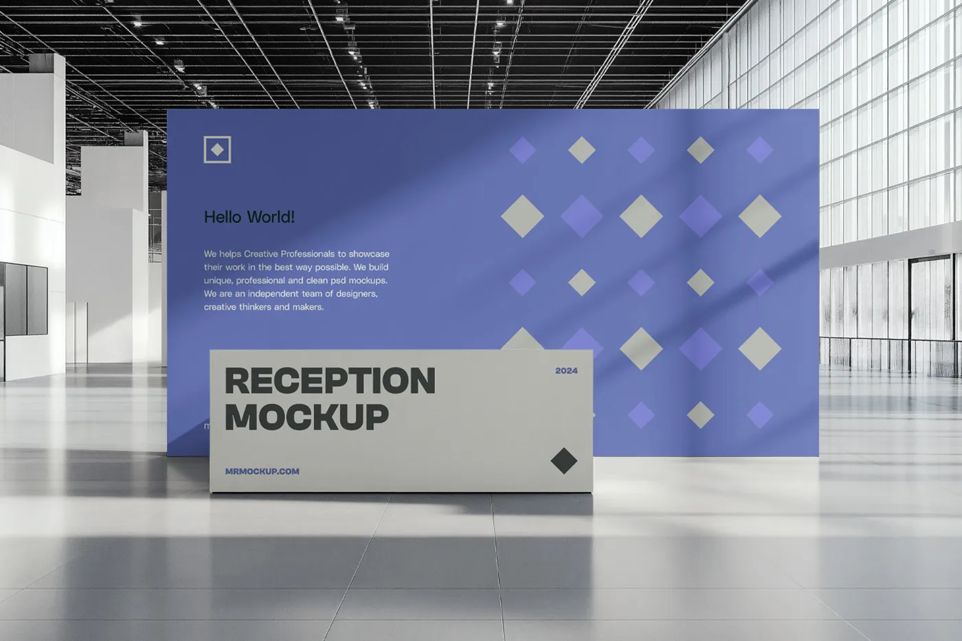 Modern Binada Ücretsiz Resepsiyon - Mr.Mockup