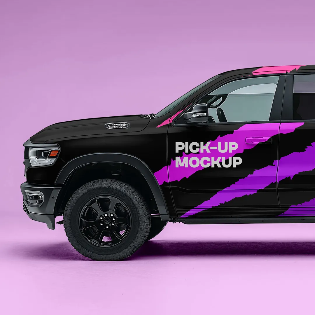 Ücretsiz Pick-up Mockup-Mr.Mockup