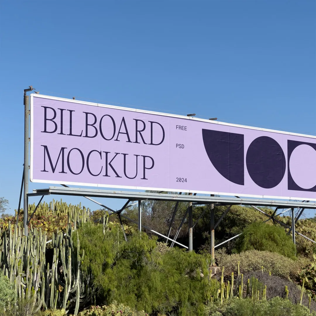 Ücretsiz açık hava geniş billboard Mockup - Mr.Mockup