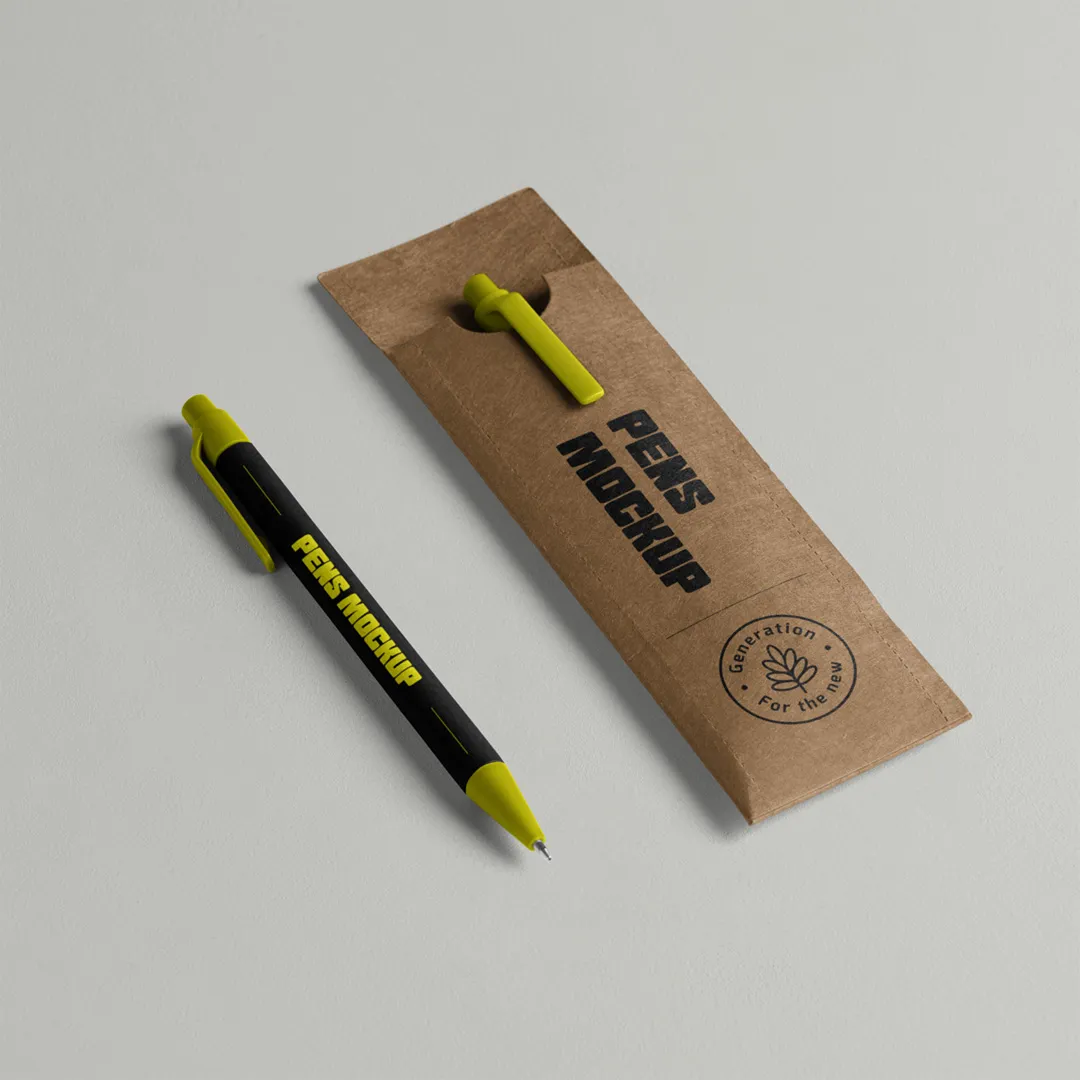 Case Mockup ile Ücretsiz İki Kalem - Mr.Mockup