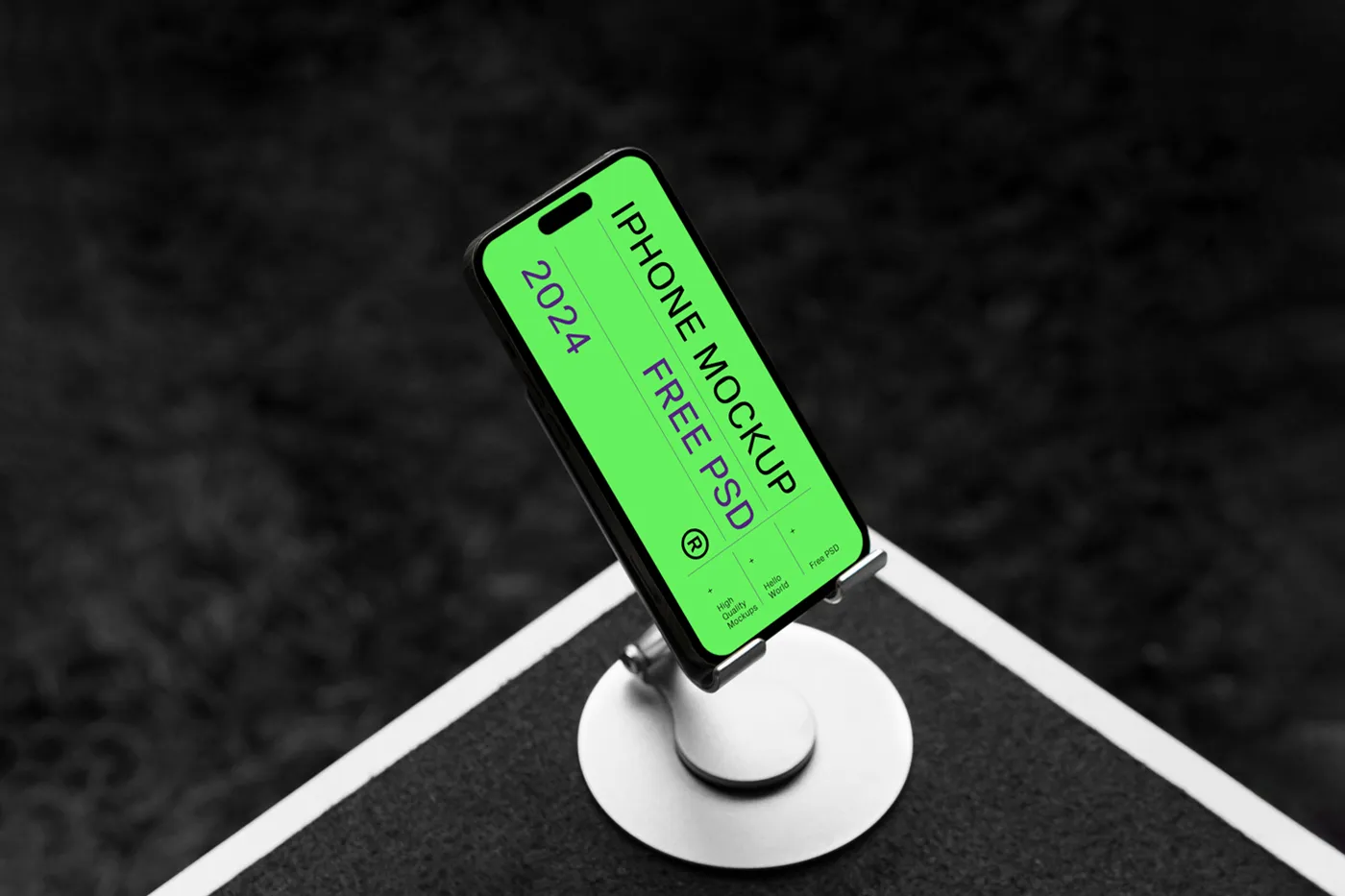 Dock Mockup'ta Ücretsiz İPhone 14 Pro - Mr.Mockup