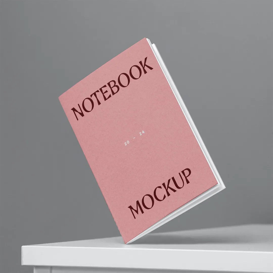 Ücretsiz Mini A5 Defter Mockup - Mr.Mockup