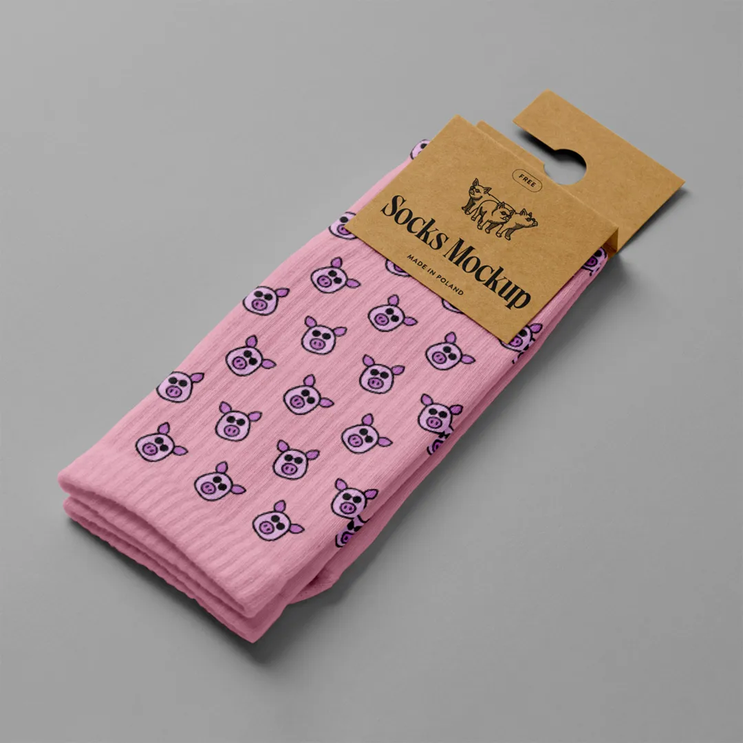 Ücretsiz Çorap Mockup - Mr.Mockup