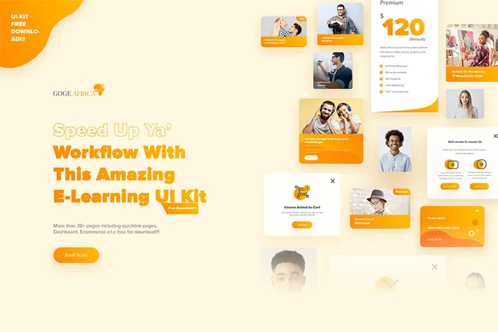 Ücretsiz e-öğrenme UI kiti-Ücretsiz Tasarım Kaynakları
