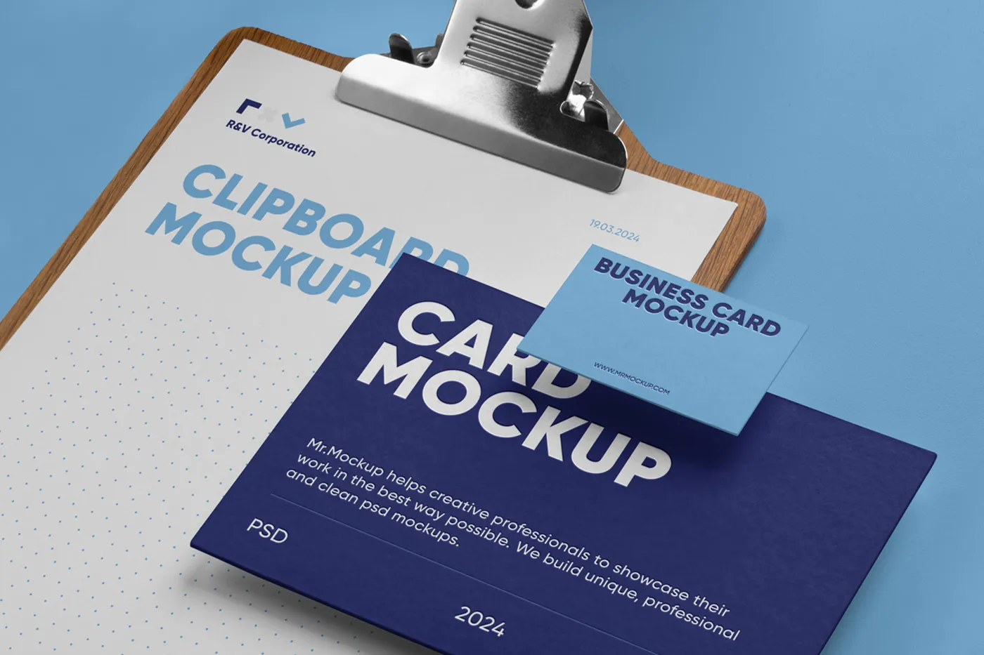 Ücretsiz Corporation Makaleleri Set Mockup - Mr.Mockup
