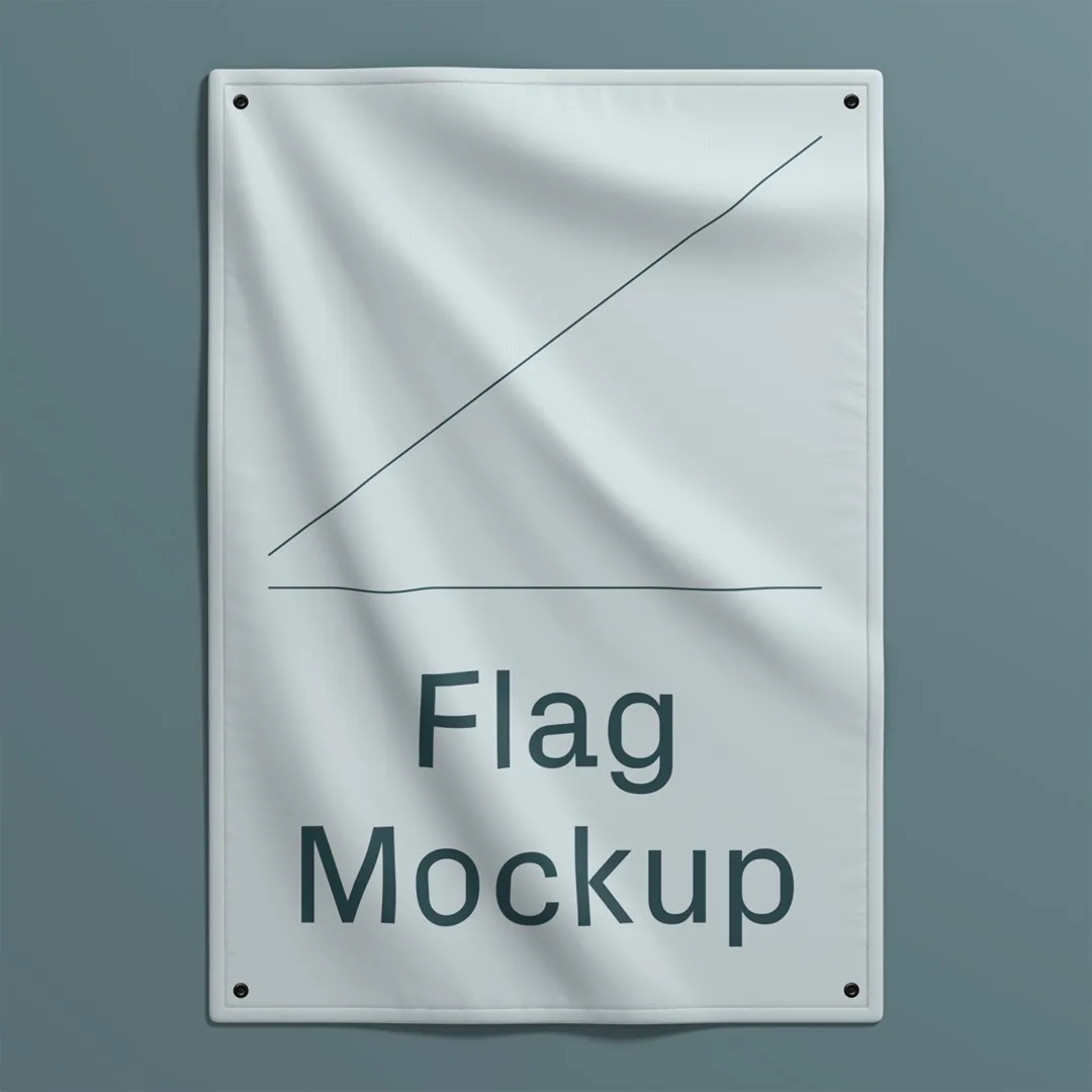 Ücretsiz kamp bayrağı Mockup - Mr.Mockup