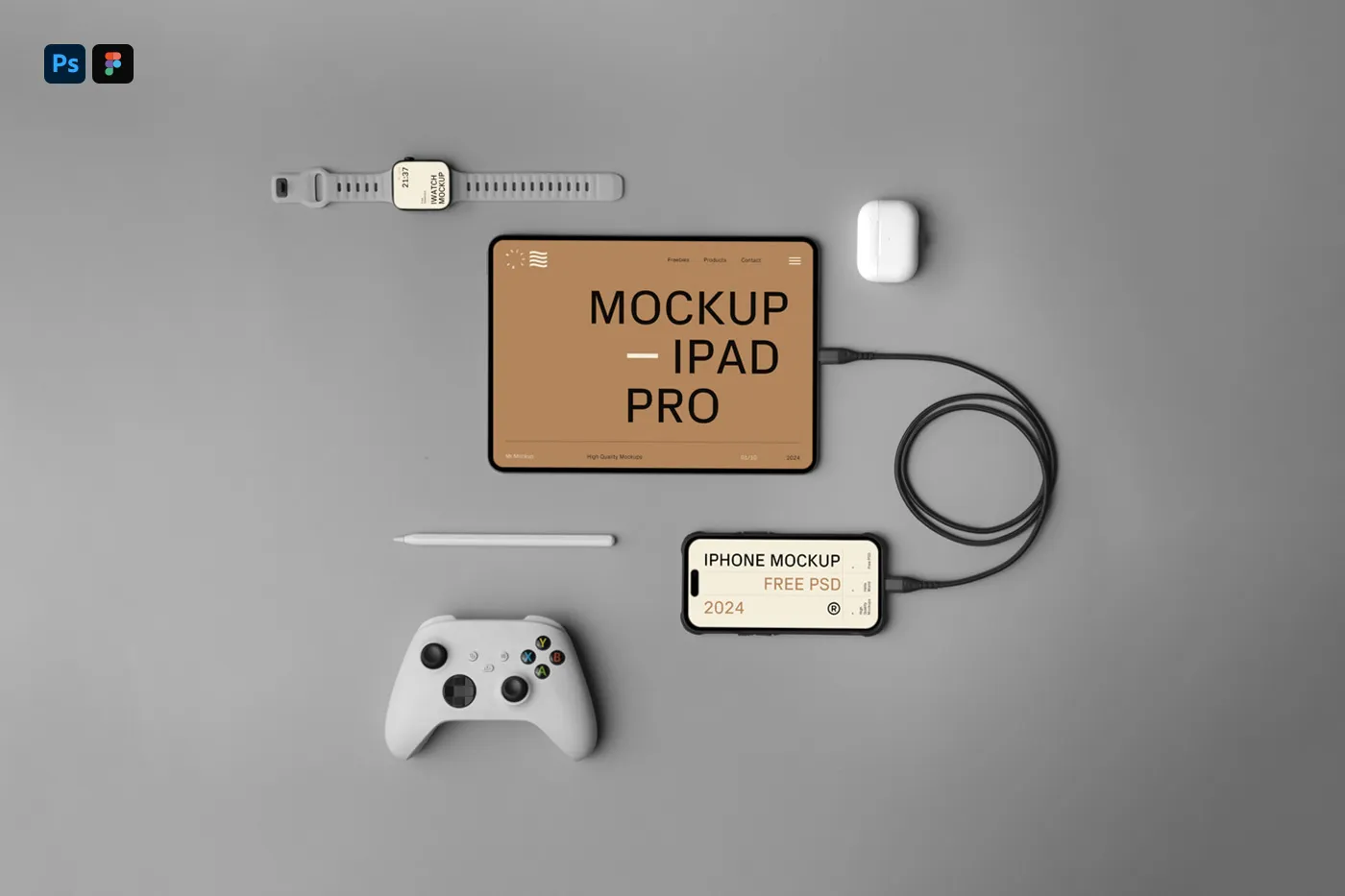 Ücretsiz Apple Cihaz Mockups - Mr.Mockup
