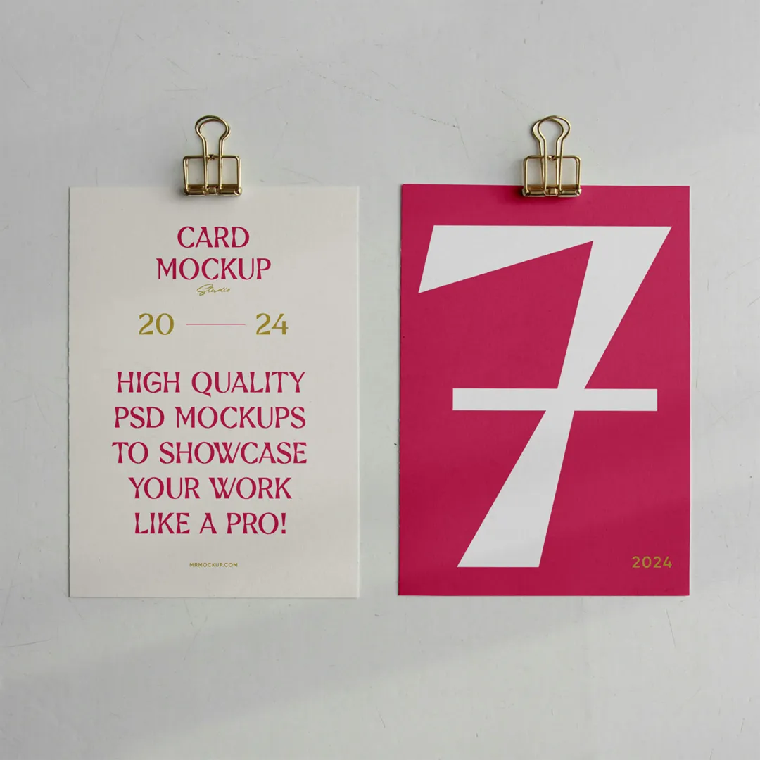 Ücretsiz A4 Kağıt Kartı Mockups - Mr.Mockup